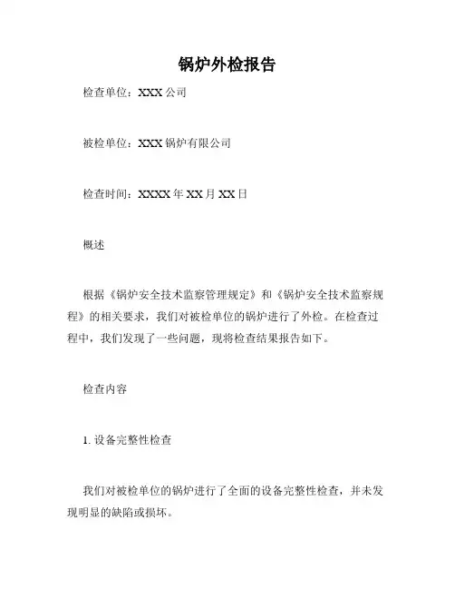 锅炉外检报告