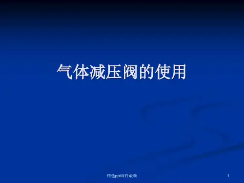 减压阀的使用PPT课件