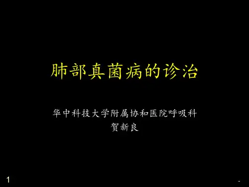 肺部真菌的诊治PPT课件