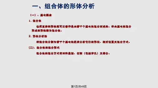 组合体的三面投影图PPT课件