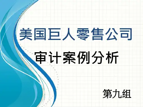 企业管理案例-某零售公司审计案例分析(PPT101页)