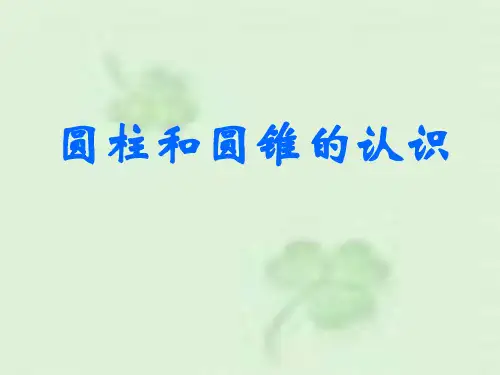 《圆柱和圆锥的认识》圆柱和圆锥课件ppt