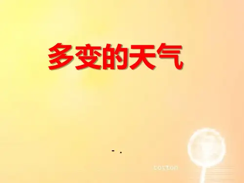 《多变的天气》PPT