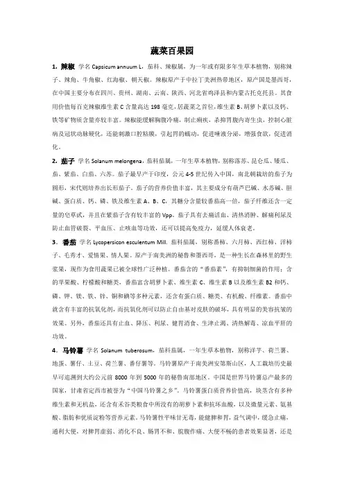 蔬菜介绍