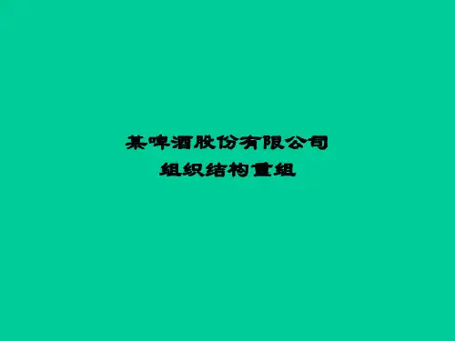 啤酒公司组织架构分析报告