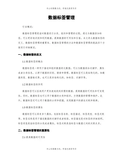 数据标签管理