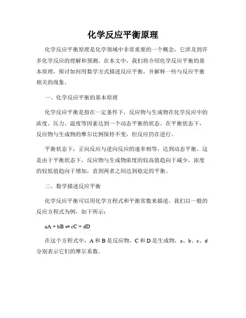化学反应平衡原理