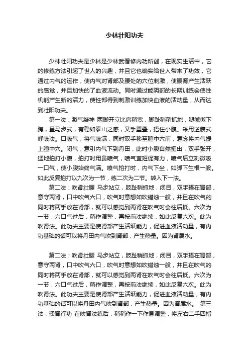少林壮阳功夫