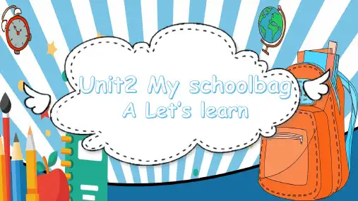人教PEP版英语四年级上册Unit 2Part A Let's learn 课件