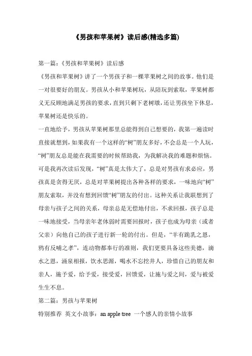 《男孩和苹果树》读后感(精选多篇)