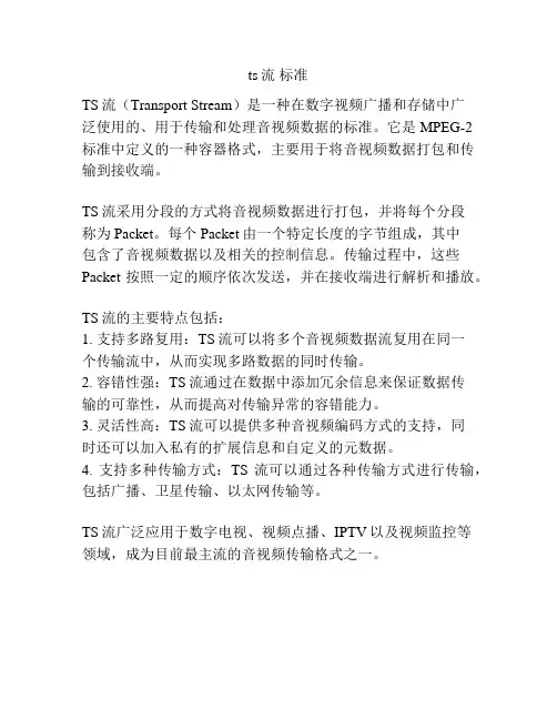 ts流 标准