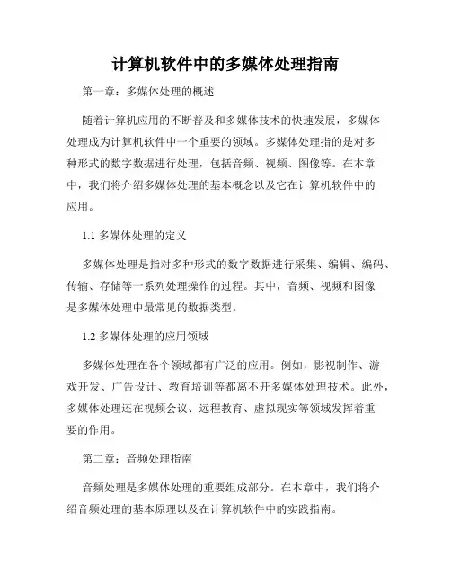 计算机软件中的多媒体处理指南