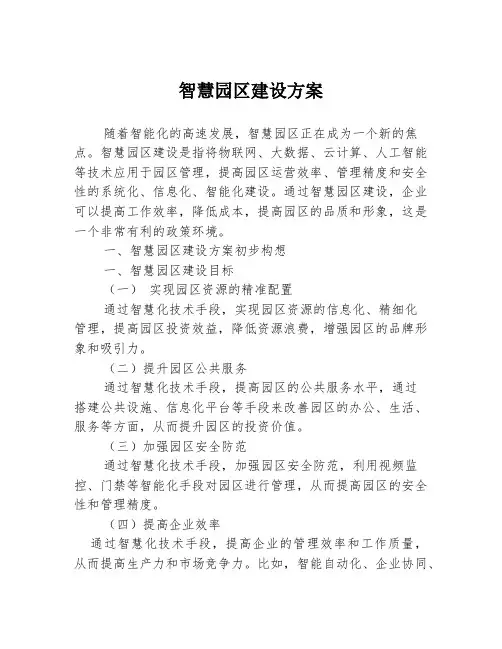智慧园区建设方案