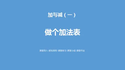 《做个加法表》加与减PPT-北师大版一年级数学上册