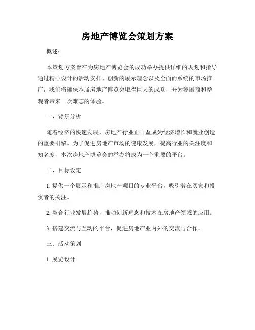 房地产博览会策划方案