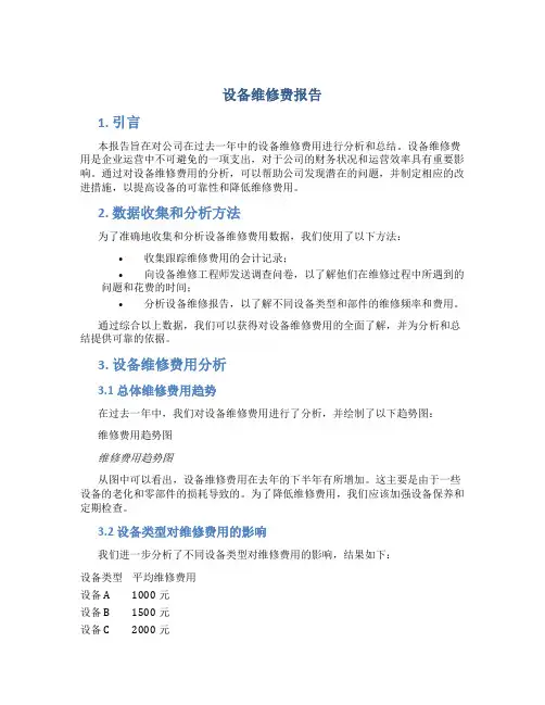 设备维修费报告