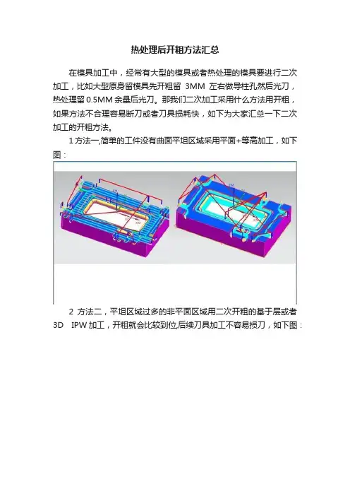 热处理后开粗方法汇总