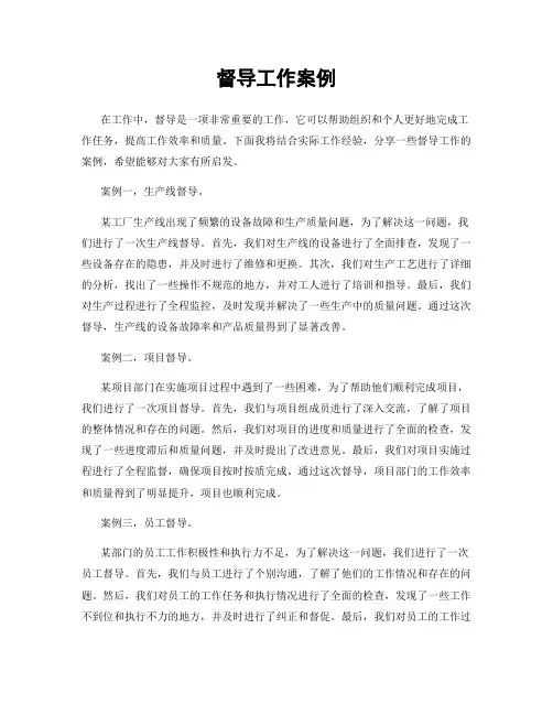 督导工作案例