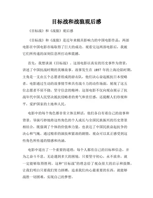 目标战和战狼观后感