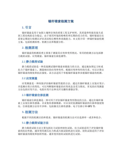 锚杆锚索检测方案
