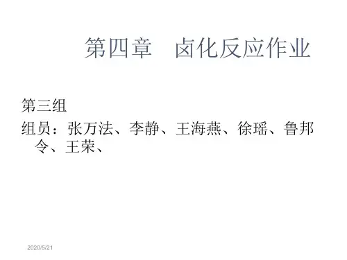 卤化作业-PPT精品