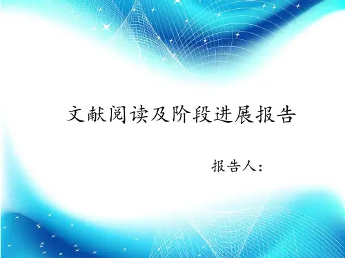 模式识别文献阅读报告