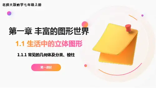 生活中的立体图形  北师大版数学七年级上册