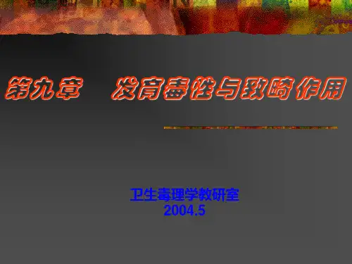 发育毒性与致畸作用