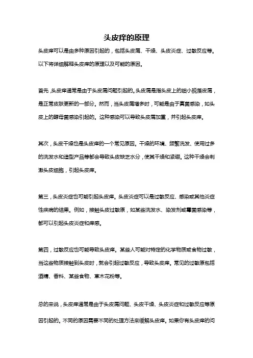 头皮痒的原理