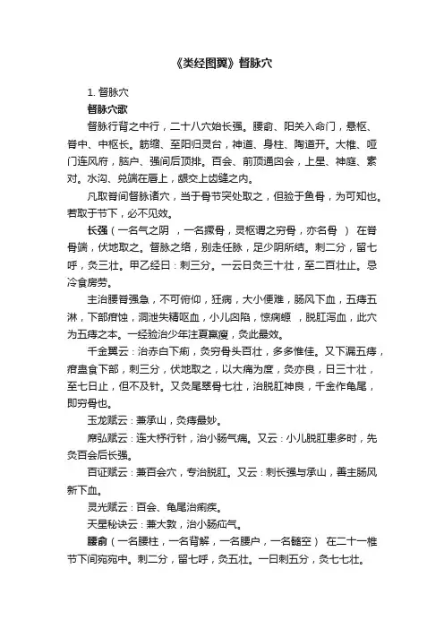 《类经图翼》督脉穴