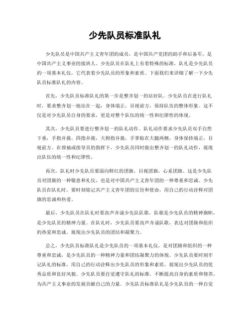 少先队员标准队礼