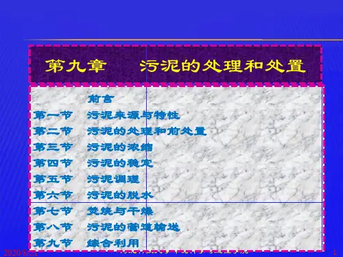 第9章20污泥的处理和处置