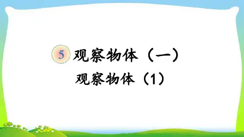 第1课时 观察物体(1)