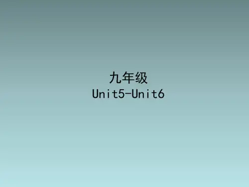人教版初中九年级英语Unit5-Unit6知识梳理