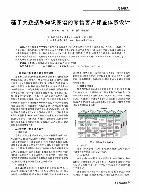 基于大数据和知识图谱的零售客户标签体系设计