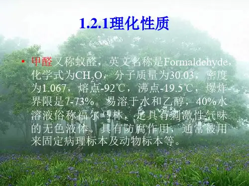 甲醇的理化性质等