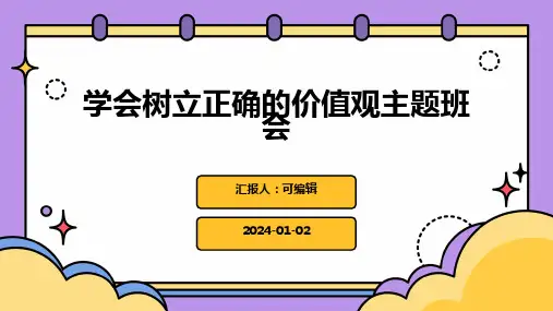 学会树立正确的价值观主题班会