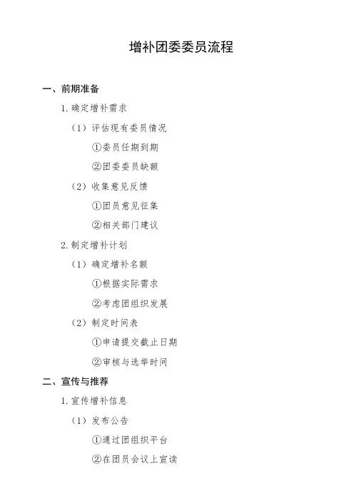 增补团委委员流程