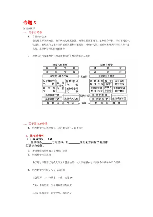 专题5和6上海高二地理知识点