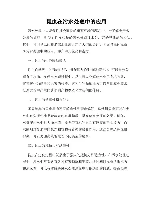 昆虫在污水处理中的应用