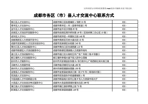 成都市人才交流中心