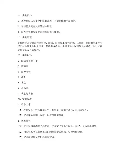 茧子化蝶实验报告