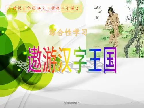 五年级语文上册《遨游汉字王国》ppt课件