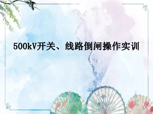 【国网 变电运维】500kV开关线路倒闸操作实训