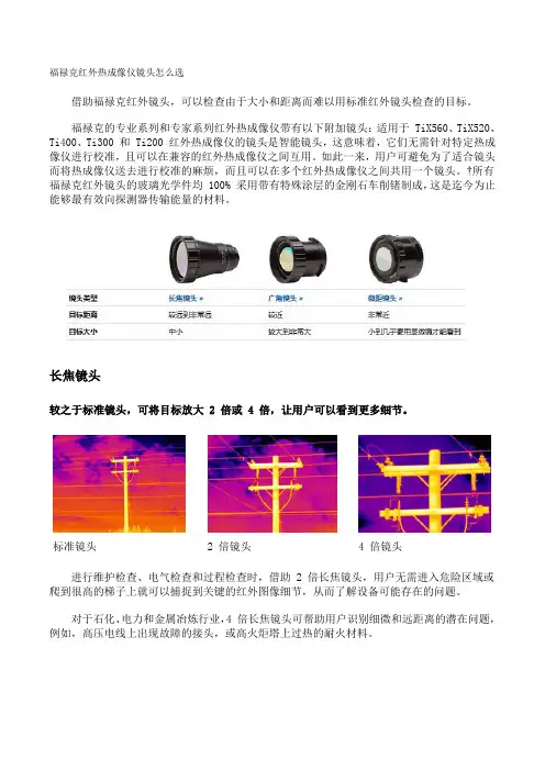 福禄克红外热成像仪镜头怎么选