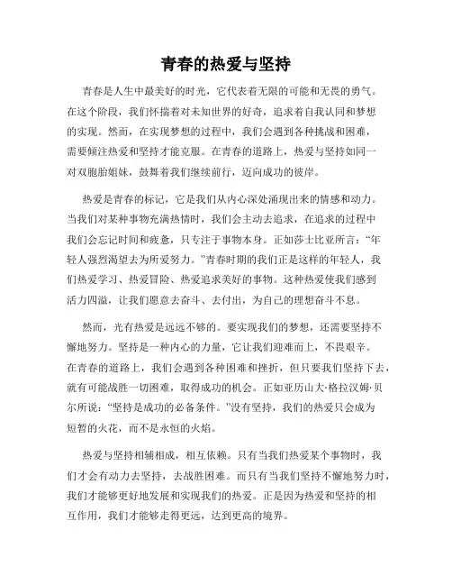 青春的热爱与坚持