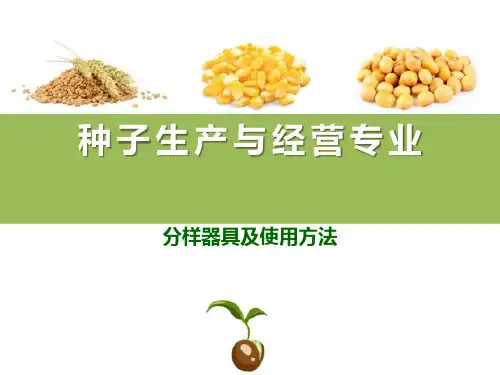 种子扦样技术—扦样与分样器具及使用方法