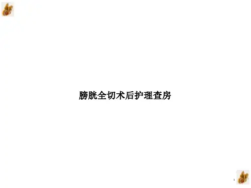 膀胱全切术后护理查房优秀案例课件