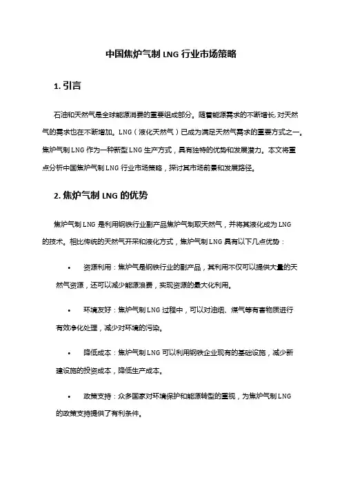 中国焦炉气制LNG行业市场策略