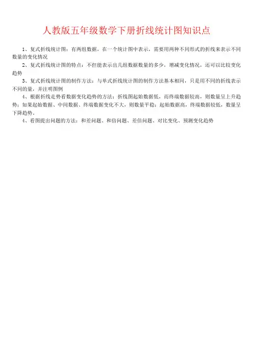 【强烈推荐】人教版五年级数学下册折线统计图知识点